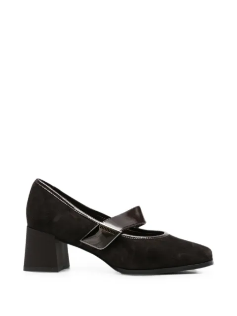 LINDA BAUMANN suede block-heel pumps Brown 659326107