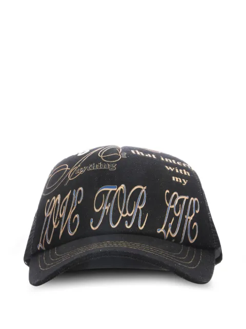 JUNGLES JUNGLES graphic-print cap Black TCLFLBDN