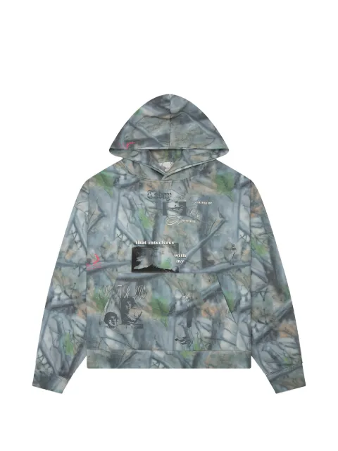 JUNGLES JUNGLES graphic-print hoodie Grey HLFLCMO