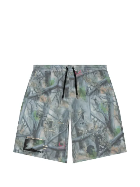 JUNGLES JUNGLES graphic-print camouflage shorts Grey TSLFLCMO