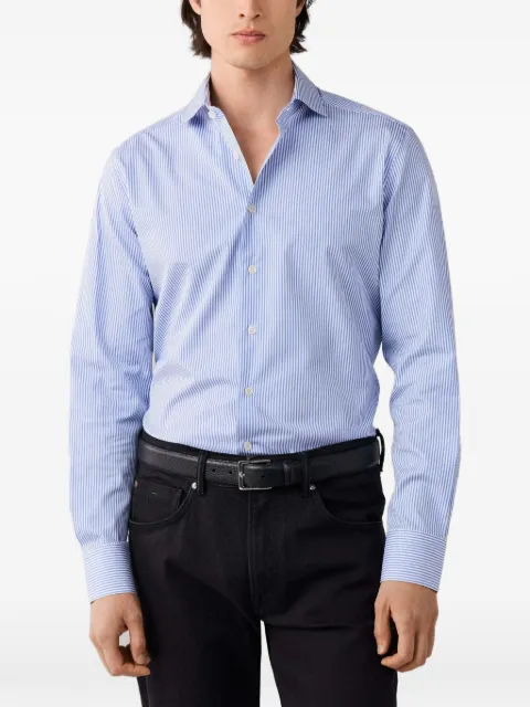 Hackett London stripe cotton shirt Blue HM3010916