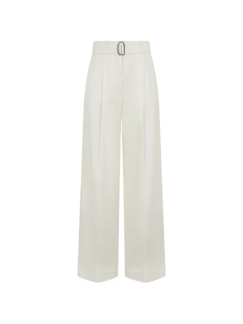 Moorer high-waisted wide-leg trousers White LORIANSFD