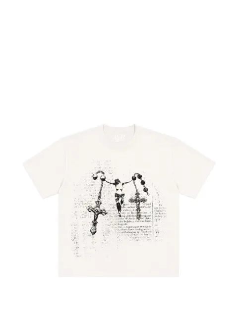 Melt graphic-print crew-neck T-shirt Neutrals MS54092M