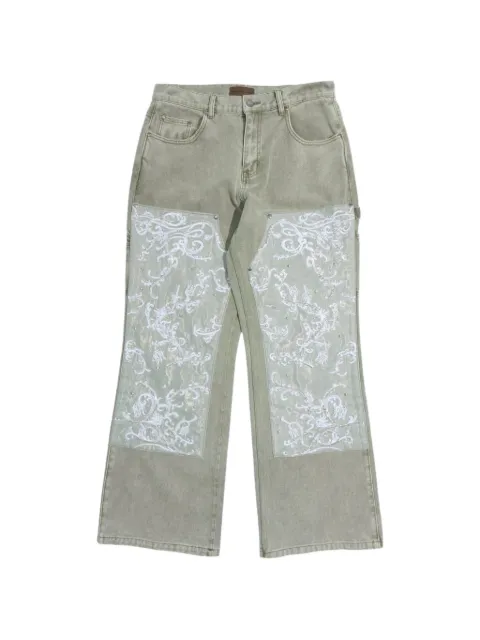 BIRTH OF ROYAL CHILD belt-loops jeans Green BC25FWPT21