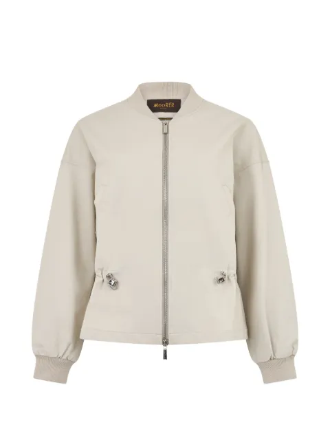 Moorer drawstring zip-up jacket Neutrals TIJAJ