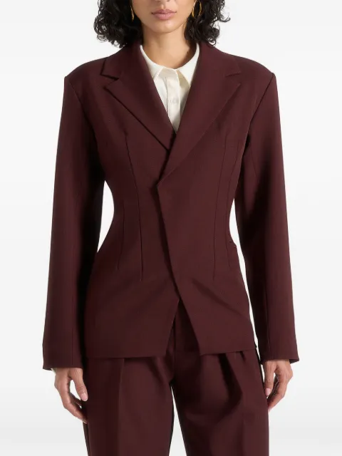 Manière De Voir Beatrice tailored cinched blazer wine red Red WMN39811