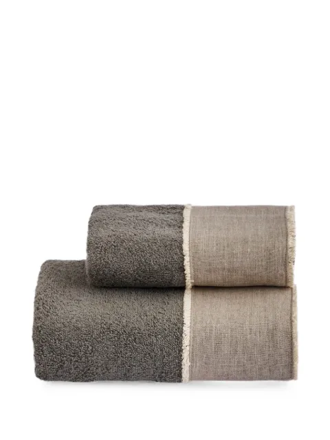 CU I SEEYOU fringe-trim bath towel (set of two) Grey COPPIAFASCIA021