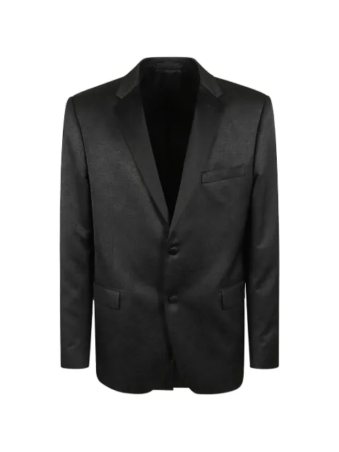 Lardini satin-lapel linen jacket Black PA5839Q1PAE66307