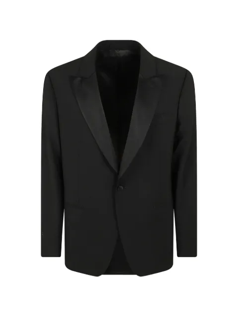 Lardini peak-lapel single-breasted jacket Black NOS5821E1CN4049