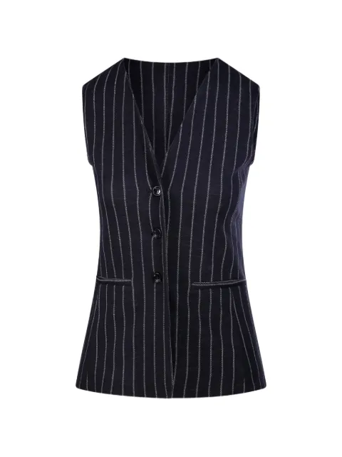 Max Mara pinstripe sleeveless jacket Blue 2621916061600