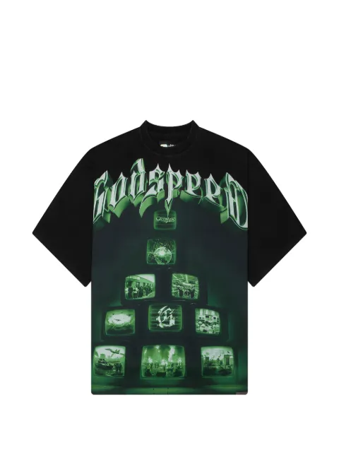 GODSPEED Overstimulation graphic-print T-shirt Black GS06102610