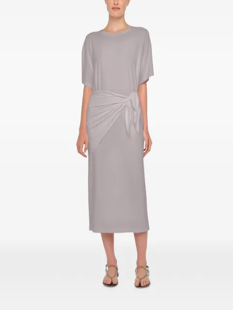 Norma Kamali short-sleeve boxy midi dress Grey KK4253PLT07024