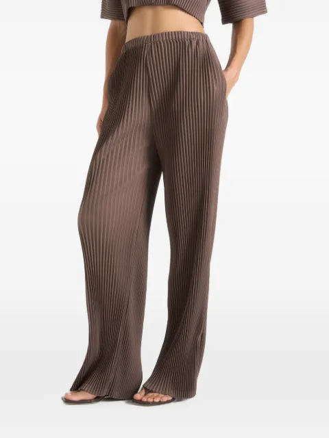 Manière De Voir Lila pleated wide-leg trousers in brown Brown WMN38451