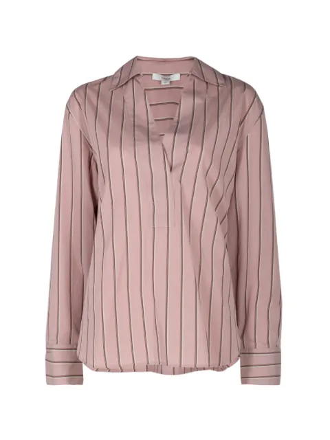 Vince striped long-sleeve shirt Pink V130513155