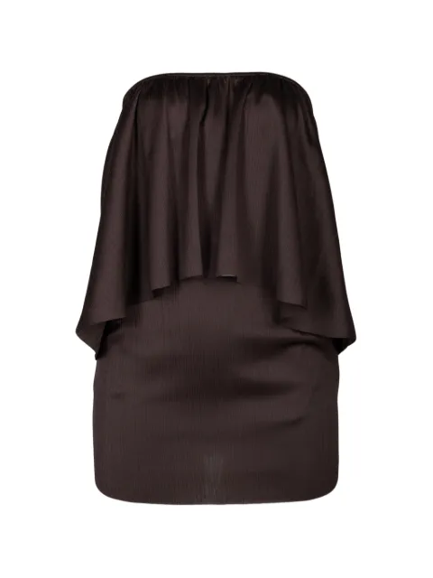 Vince convertible plissé cape top Brown V206713309