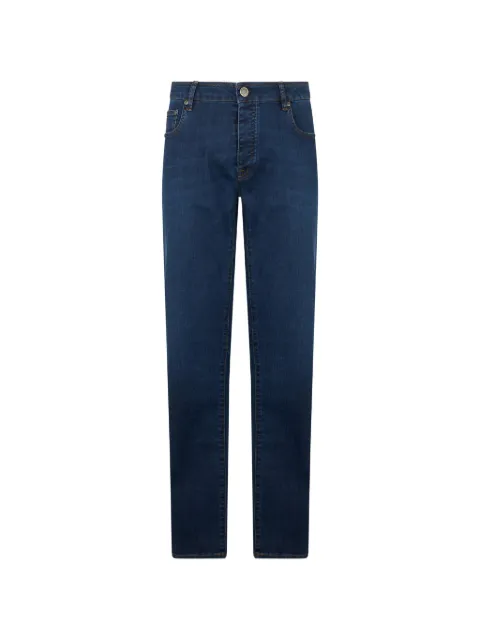 Moorer straight-cut high-waisted jeans Blue CREDIPS706W4015
