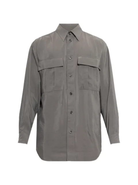 Giorgio Armani flap-pocket shirt Grey GM004492TE10081
