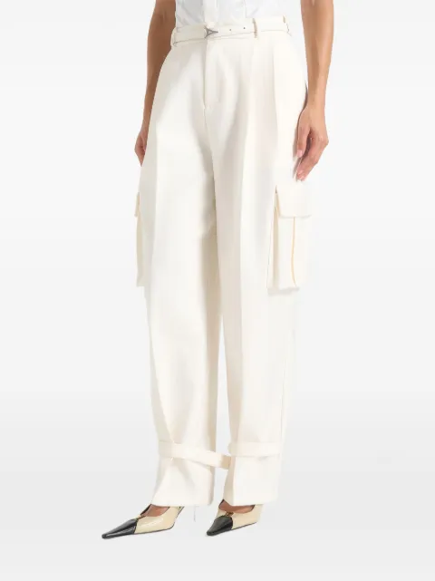 Manière De Voir D⁠anielle em off-white tailored pleated cargo trousers White WMN3485