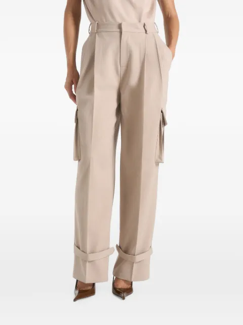 Manière De Voir Danielle tailored pleated cargo trousers beige Neutrals WMN34852