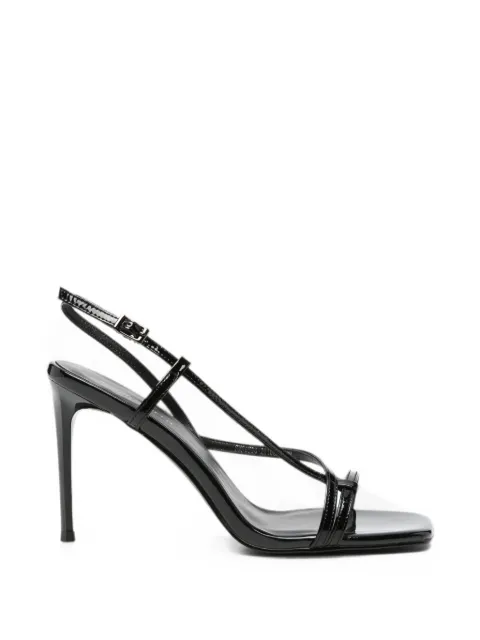 SERGIO MORETTI FIRENZE strappy patent-finish sandals Black 659426102