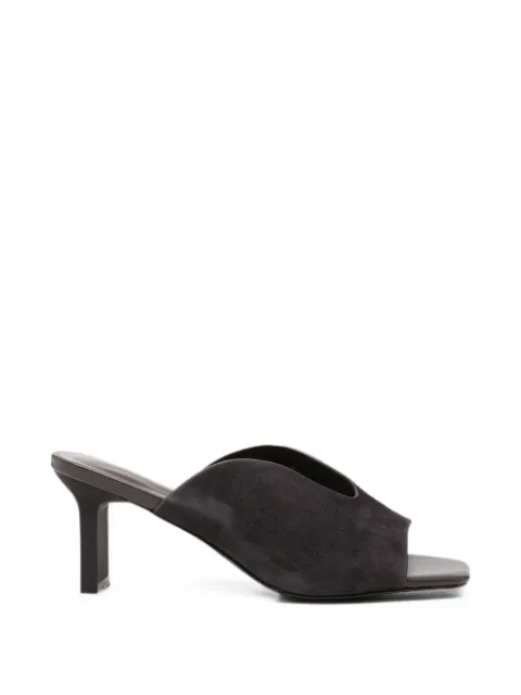 SERGIO MORETTI FIRENZE suede square-toe sandals Grey 659426116