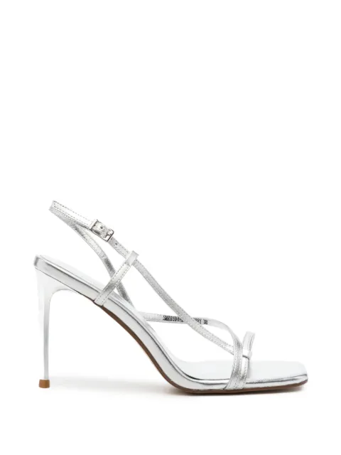 SERGIO MORETTI FIRENZE metallic-effect strappy sandals Silver 659426102