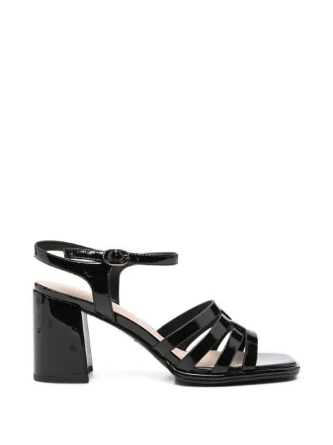 SERGIO MORETTI FIRENZE patent cage sandals Black 659426114