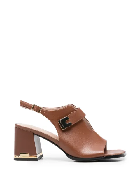 LINDA BAUMANN buckle-detail slingback sandals Brown 659426111
