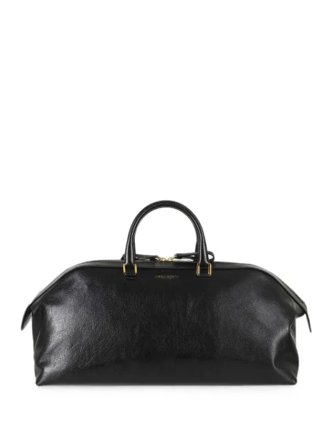 Alberta Ferretti logo-print leather tote bag Black A72018020