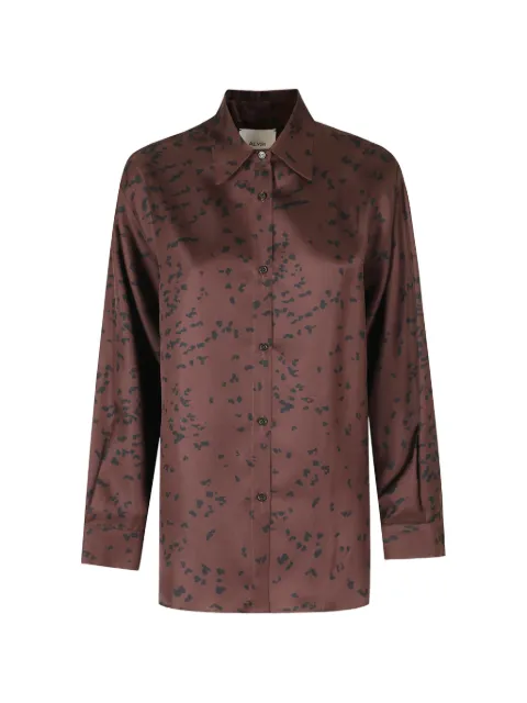 Alysi abstract-print long-sleeve shirt Brown 166230A6020