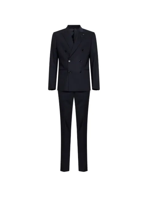 Lardini double-breasted peak-lapel suit Blue CN5917EPAE66302850