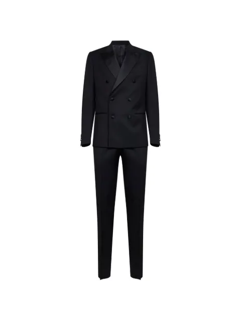 Lardini double-breasted peak-lapel suit Black CN5936ECN64414999