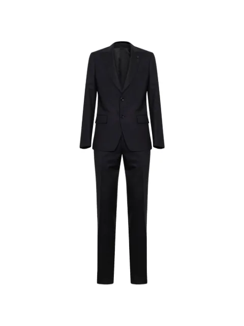 Lardini single-breasted peak-lapel suit Black PA5922EPAE66302999