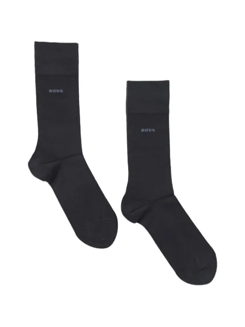 BOSS logo-print socks Blue 50491196