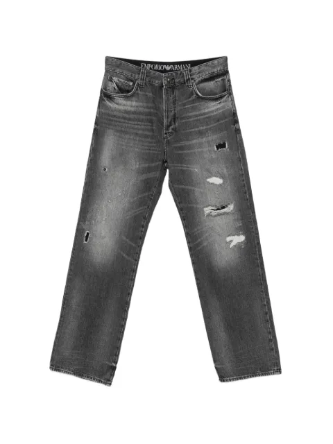 Emporio Armani distressed faded-effect jeans Grey EM006486AF29073
