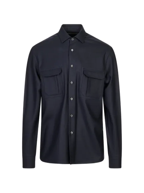 Corneliani flap-pocket shirt Blue 28PL032A18536