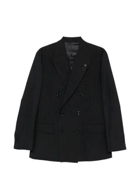 Lardini pinstripe double-breasted blazer Blue ACIF67431