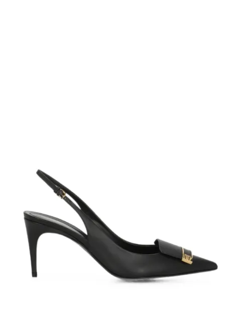Sergio Rossi Sr Evolv plaque-detail slingback pumps Black B14501MMVN131101000