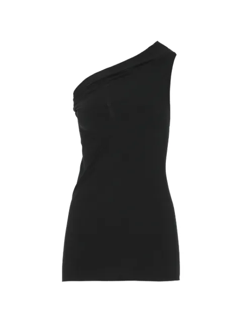 Rick Owens one-shoulder draped top Black RP02F5138JN09