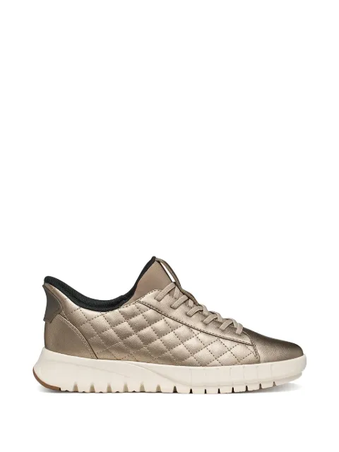 Geox quilted metallic sneakers Gold D667SB000NFC5004