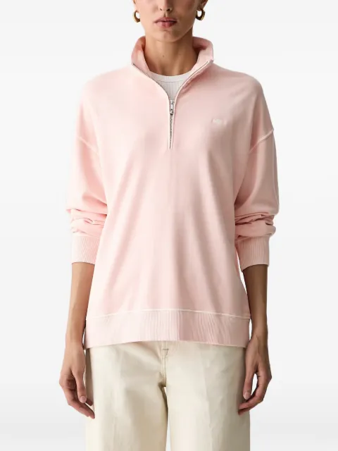 Gant half-zip logo-embroidered sweater Pink 4201318