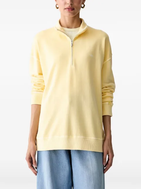 Gant quarter-zip logo-embroidered sweater Yellow 4201318
