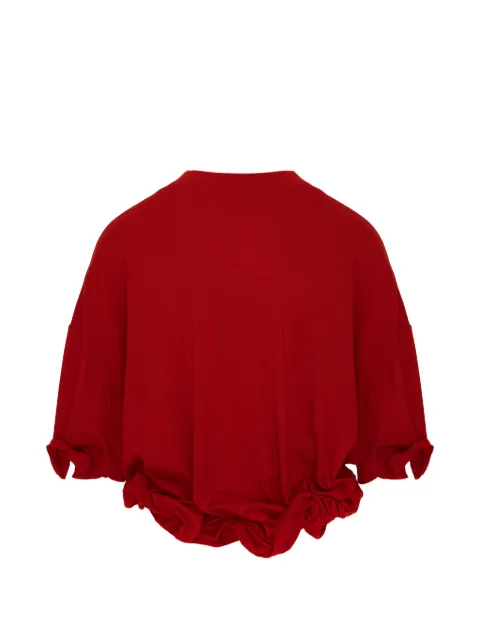 Seen Users Twombly Bloom ruffled T-shirt Red SEEN12TOP02