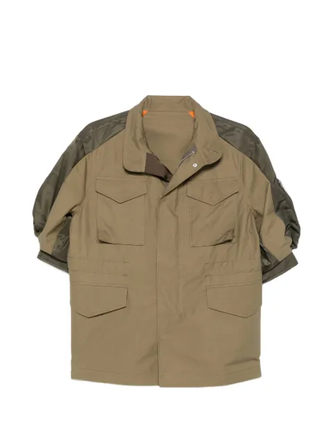 sacai panelled drawstring-waist jacket Green 2608576