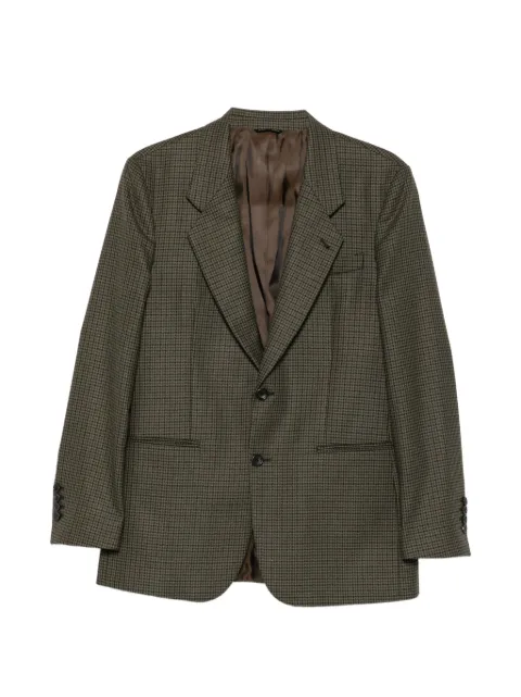 Reveres 1949 houndstooth-pattern single-breasted blazer Green 540736218380810