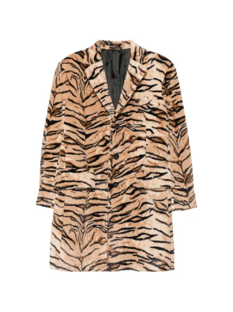 Reveres 1949 tiger-print notched-lapel coat Neutrals 570588218710810