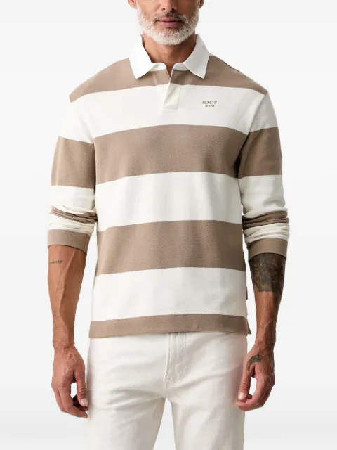 Joop! horizontal-stripe polo shirt Neutrals 30103316