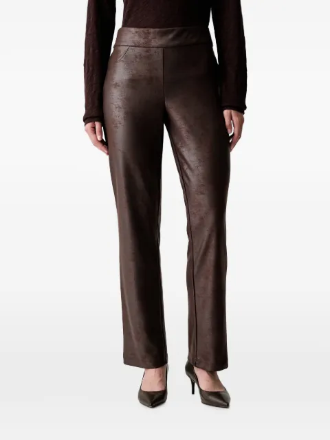 Joseph Ribkoff crackle-effect straight-leg trousers Brown 263104