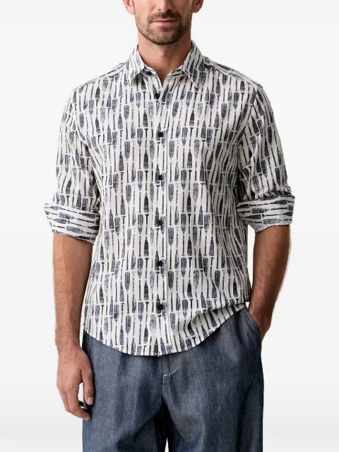 Joop! oar-print long-sleeve shirt White 30103721