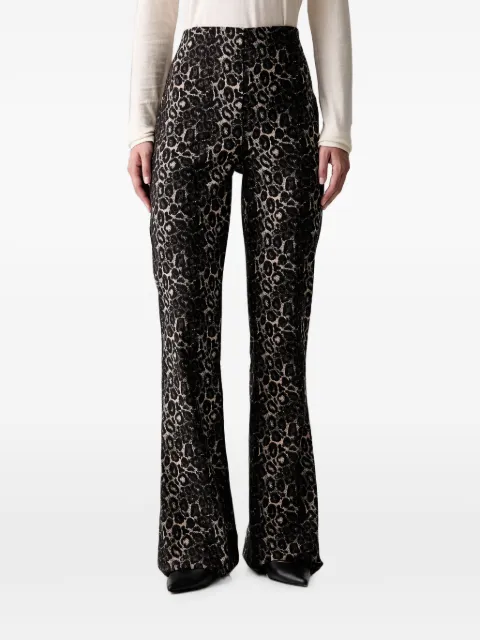 Joseph Ribkoff leopard-print jacquard trousers Black 263085